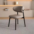 Modern Leather Wood Dining Chair Set of 2