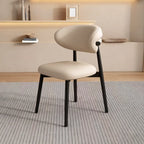 Modern Leather Wood Dining Chair Set of 2