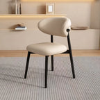 Modern Leather Wood Dining Chair Set of 2