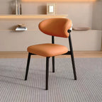 Modern Leather Wood Dining Chair Set of 2