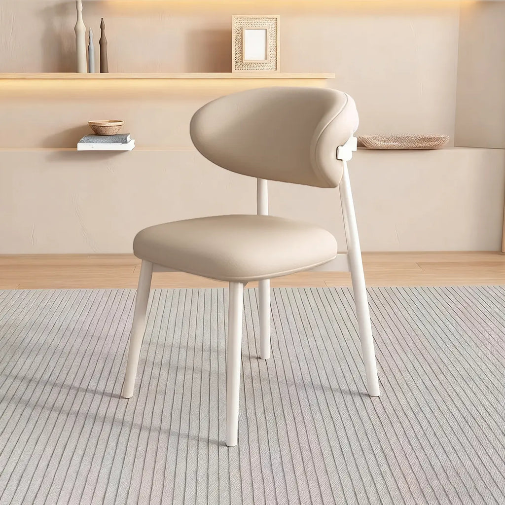 Modern Leather Wood Dining Chair Set of 2