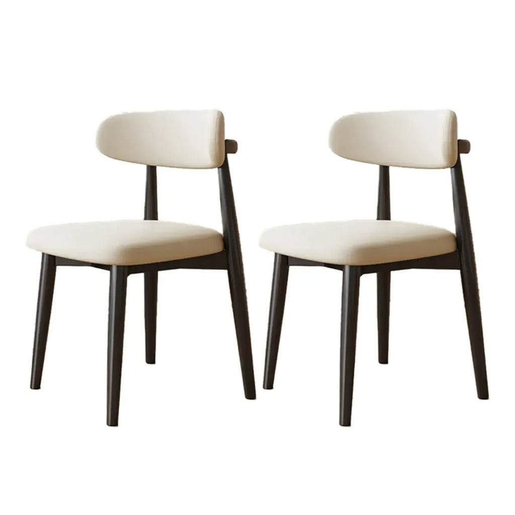 Mid-Century Modern Wooden Dining Chair Set of 2