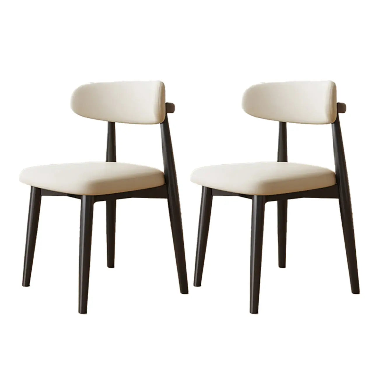 Mid-Century Modern Wooden Dining Chair Set of 2