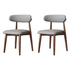 Mid-Century Modern Wooden Dining Chair Set of 2