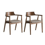 Mid Century Solid Wood Dining Chair Set of 2