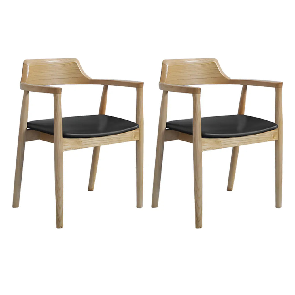 Mid Century Solid Wood Dining Chair Set of 2