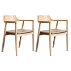 Mid Century Solid Wood Dining Chair Set of 2