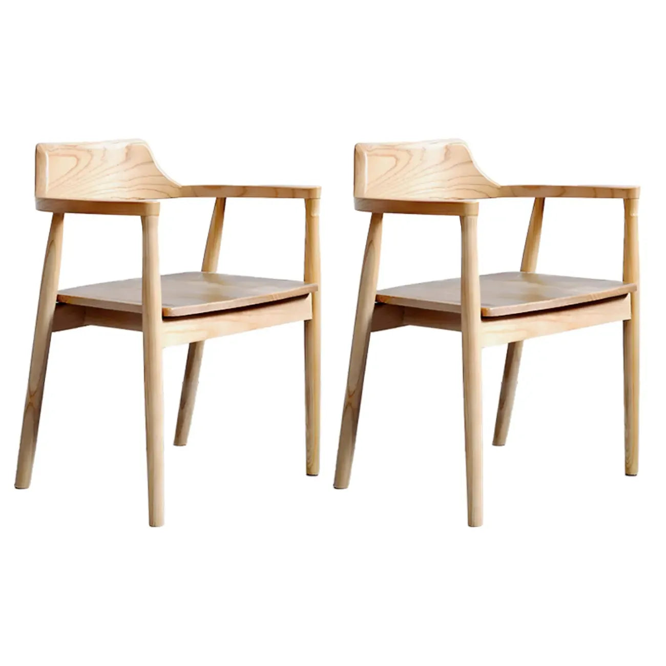 Mid Century Solid Wood Dining Chair Set of 2