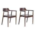 Mid Century Solid Wood Dining Chair Set of 2