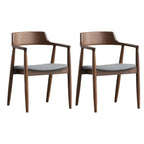 Mid Century Solid Wood Dining Chair Set of 2
