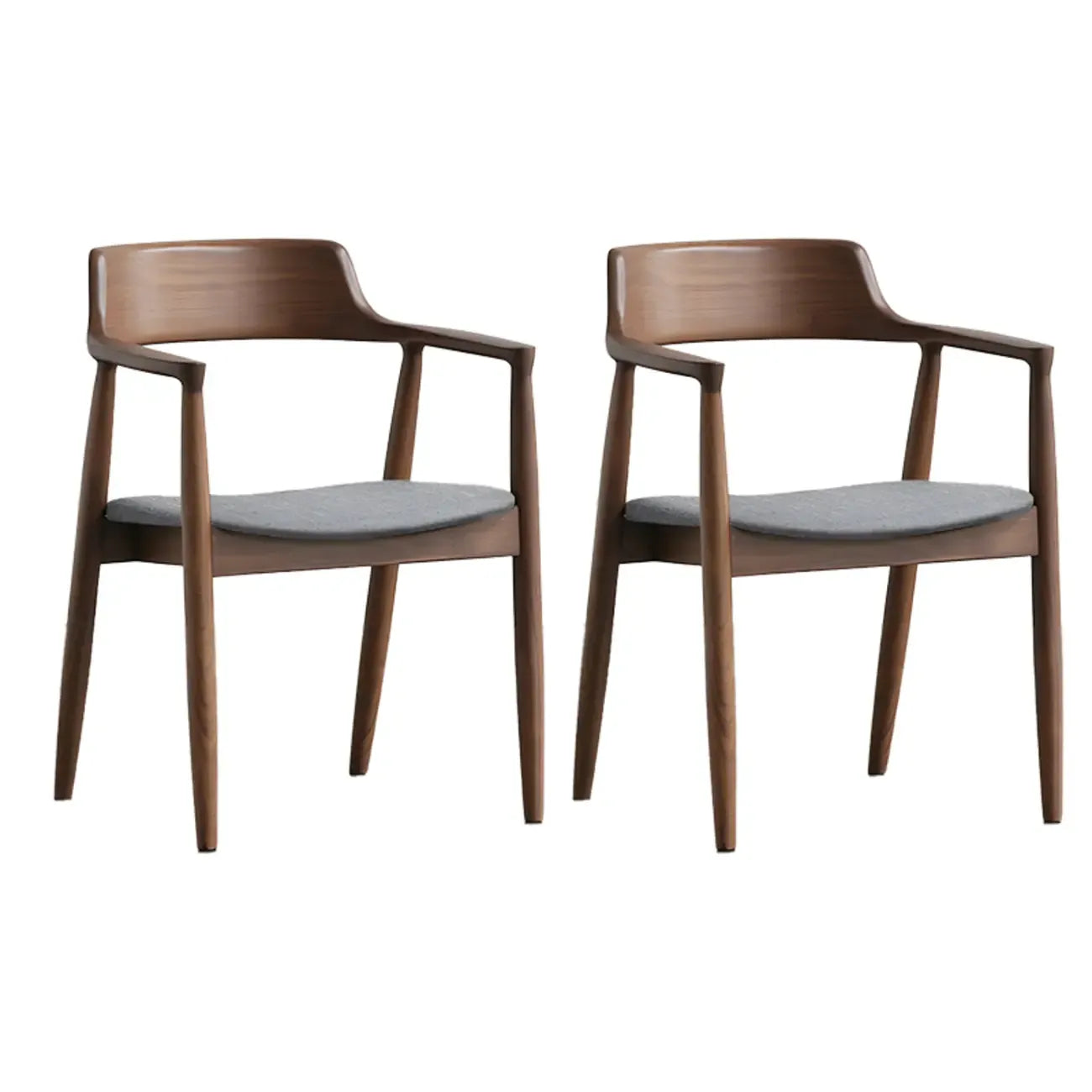 Mid Century Solid Wood Dining Chair Set of 2