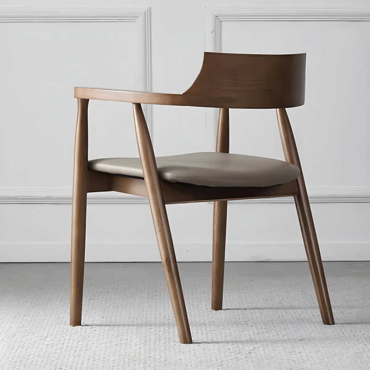 Mid Century Solid Wood Dining Chair Set of 2