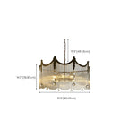 Elegant Clear Glass Crystal Comb Gold Metal Chandelier