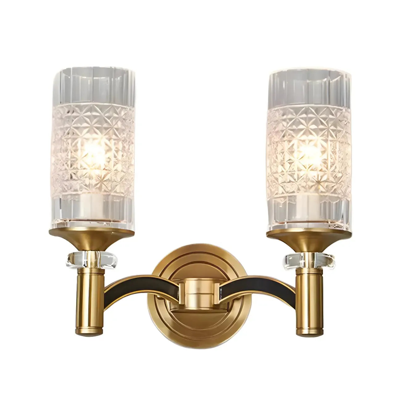 5 to 9 Inch Vintage Wall Sconce with Crystal Shade for Home