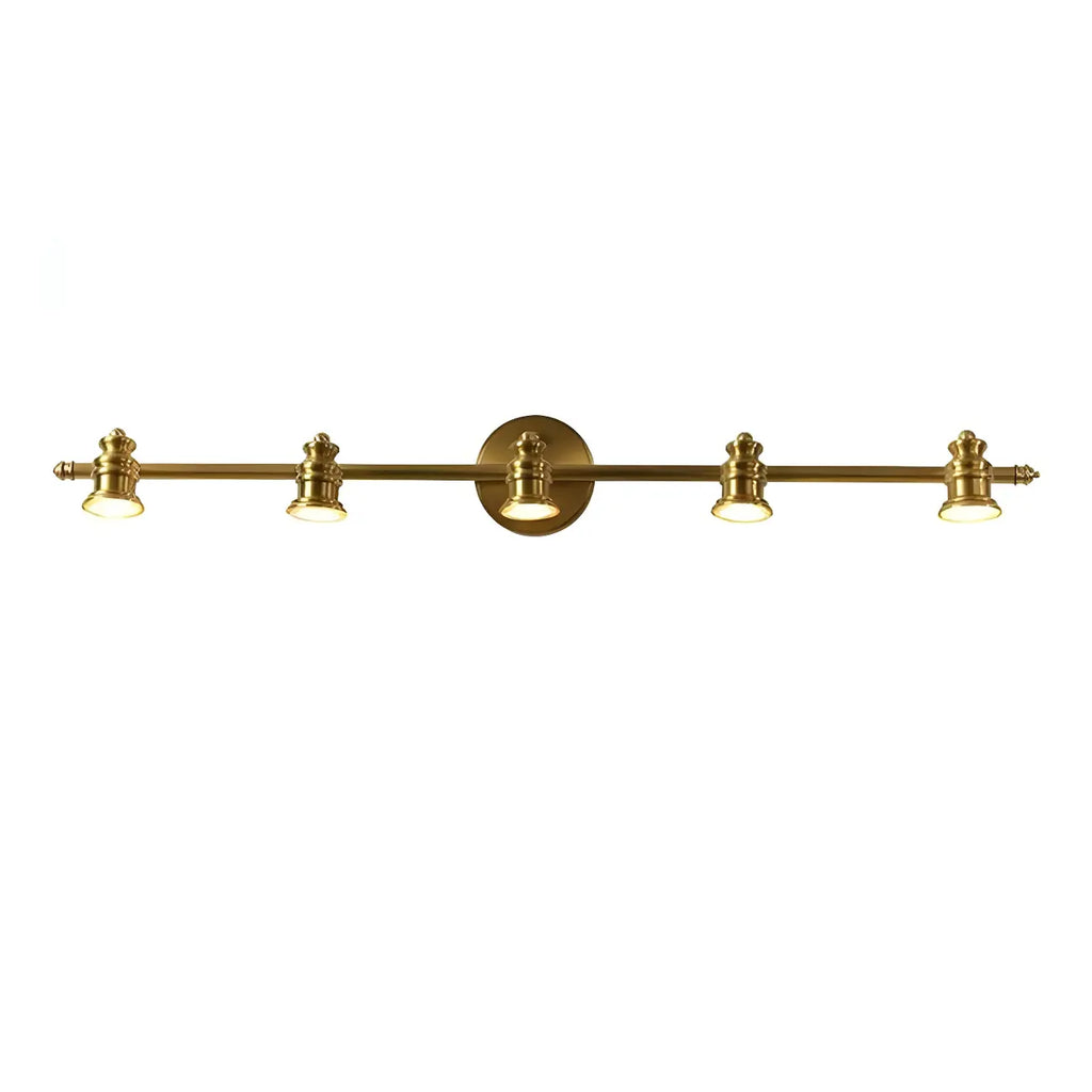 Elegant Metal Gold Vanity Light with Copper Shade for Bathroom