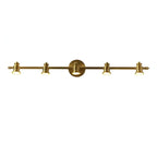 Elegant Metal Gold Vanity Light with Copper Shade for Bathroom