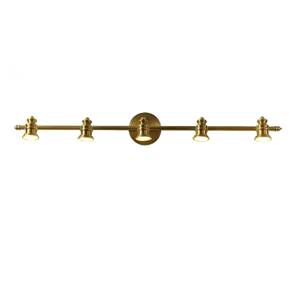 Elegant Metal Gold Vanity Light with Copper Shade for Bathroom