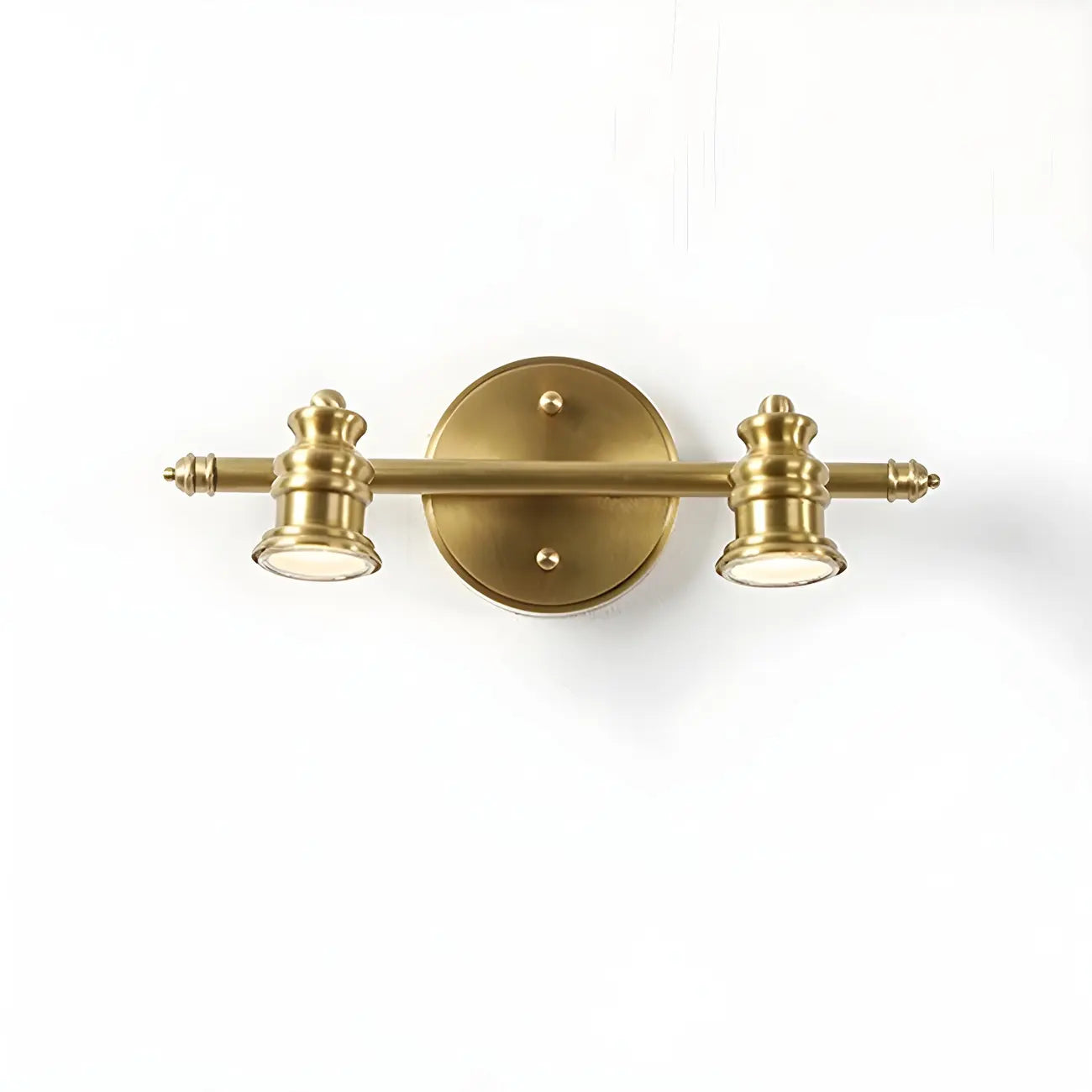 Elegant Metal Gold Vanity Light with Copper Shade for Bathroom