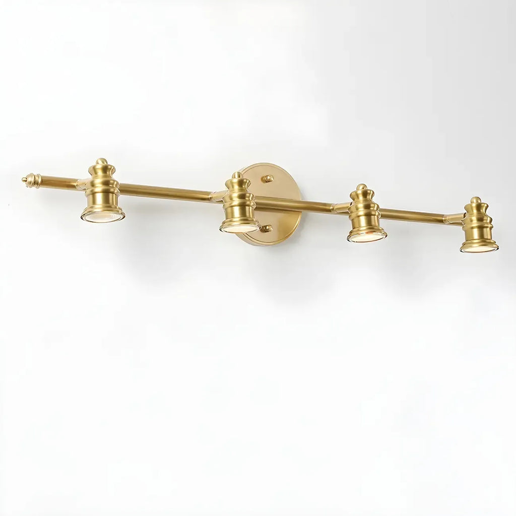 Elegant Metal Gold Vanity Light with Copper Shade for Bathroom