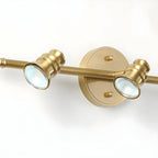 Elegant Metal Gold Vanity Light with Copper Shade for Bathroom