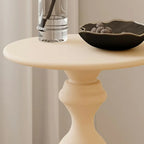 Durable Small Metal Round Pedestal End Table for Living Room