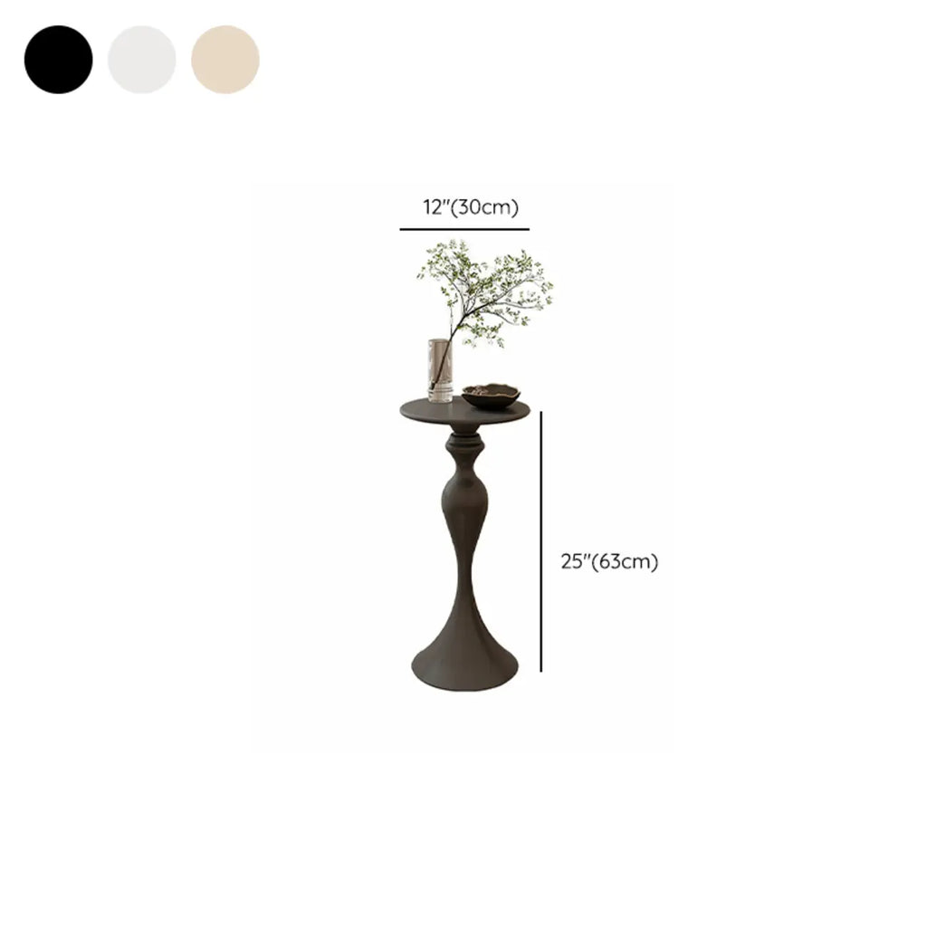 Durable Small Metal Round Pedestal End Table for Living Room