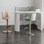 Modern White Free Form Wood Double Pedestal Bar Tables