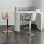Modern White Free Form Wood Double Pedestal Bar Tables