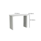 Modern White Free Form Wood Double Pedestal Bar Tables