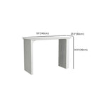 Modern White Free Form Wood Double Pedestal Bar Tables