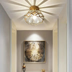 Colonial 8.5 Glass Semi Flush Ceiling Light for Living Room