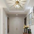 Colonial 8.5 Glass Semi Flush Ceiling Light for Living Room