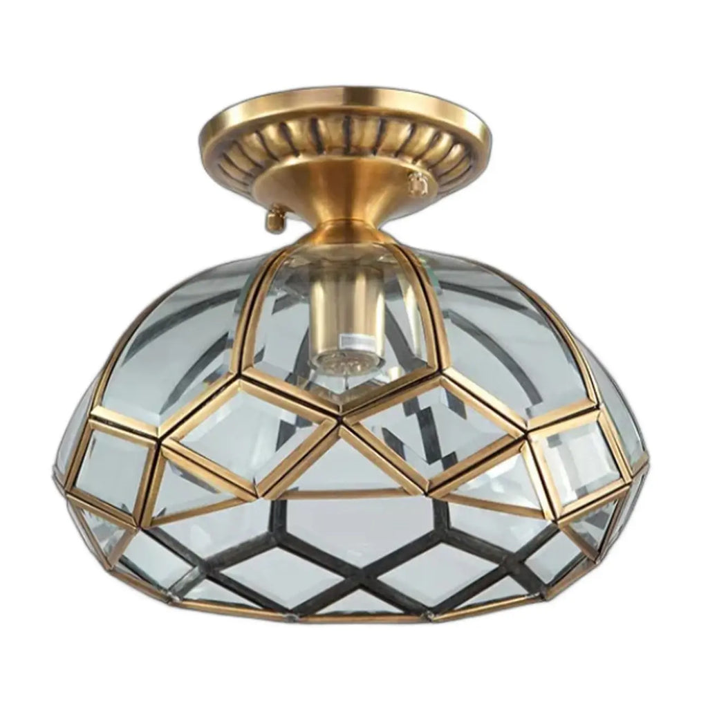 Colonial 8.5 Glass Semi Flush Ceiling Light for Living Room