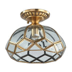 Colonial 8.5 Glass Semi Flush Ceiling Light for Living Room