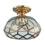 Colonial 8.5 Glass Semi Flush Ceiling Light for Living Room