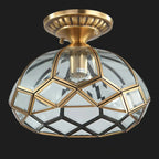 Colonial 8.5 Glass Semi Flush Ceiling Light for Living Room