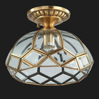 Colonial 8.5 Glass Semi Flush Ceiling Light for Living Room