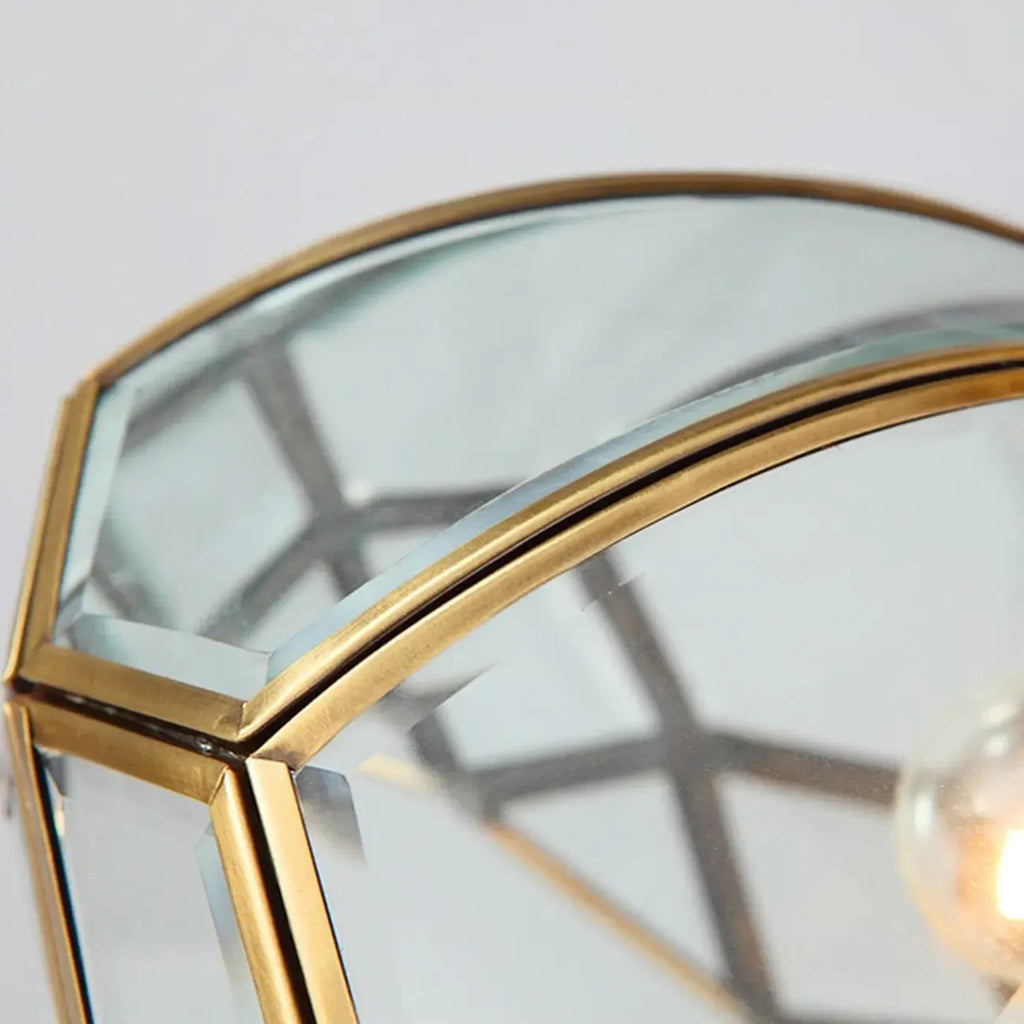 Colonial 8.5 Glass Semi Flush Ceiling Light for Living Room