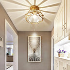 Colonial 8.5 Glass Semi Flush Ceiling Light for Living Room