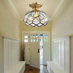 Colonial 8.5 Glass Semi Flush Ceiling Light for Living Room