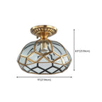 Colonial 8.5 Glass Semi Flush Ceiling Light for Living Room