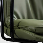Gold Base Tufted Leather Adjustable Office Chair