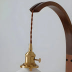 Simple Wood Brass Adjustable Wall Sconce