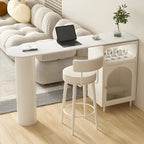 Modern Grey Stone Iron Storage Free Shape Bar Tables