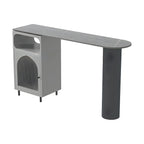 Modern Grey Stone Iron Storage Free Shape Bar Tables