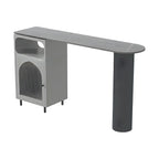 Modern Grey Stone Iron Storage Free Shape Bar Tables