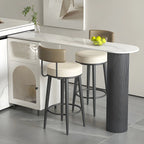 Modern Grey Stone Iron Storage Free Shape Bar Tables