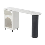 Modern Grey Stone Iron Storage Free Shape Bar Tables