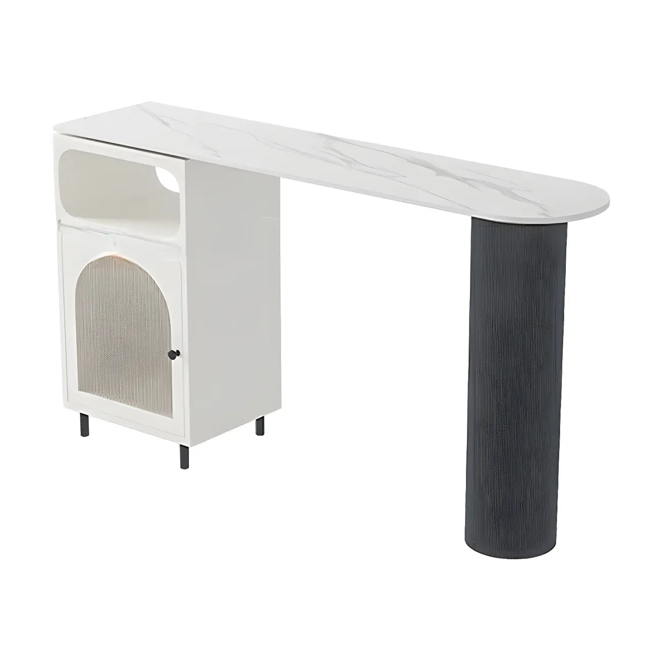 Modern Grey Stone Iron Storage Free Shape Bar Tables
