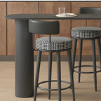 Modern Grey Stone Iron Storage Free Shape Bar Tables